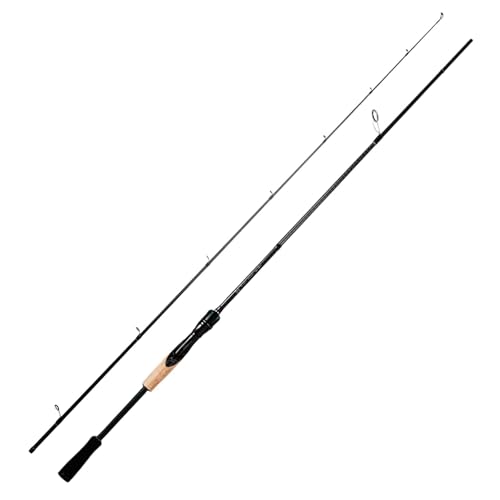 HANDING Fishing Rod 8', Magic L Series Spinning Rod 30T+24T Carbon Fiber 2 Pieces Rod Moderate Fast Action, Fuji O+A Guides EVA+Cork Handle