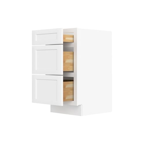 Image of Furinno Shaker Bath Vanity Cabinet Without Top, Ready to Assemble, 21 D x 18 W x 34.5 H, White