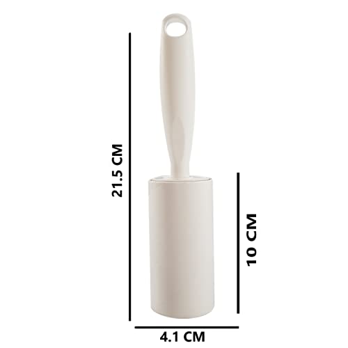 Lint Rollers Set for Clothes Furniture, Clothing, Carpet, Pet Hair Removal and More, 1 Handle with 5 Refills, 180 Total Sheets (Off White)