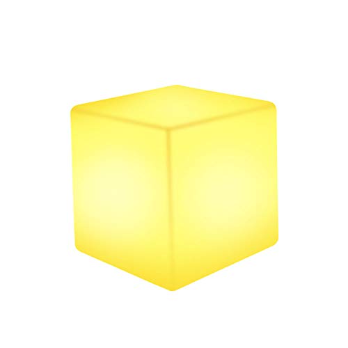 HHKQ Lampe Solaire Exterieur, 30cm Lumière de Cube Solaire 16 RGB Couleurs Lumineuse Solaire avec Télécommande, IP 65 Imperméable, De Plein air Party Tabouret Lumière Chaise