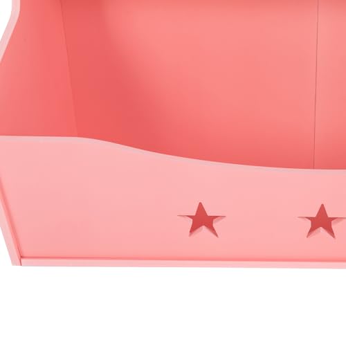 HAPPCUCOE 3-Tier Kids Bookshelf,Nursery Bookcase,Modern Bookshelf Organizer,Open Book Shelf for Kids Room, Playrooms, Bedrooms, Living Rooms (Light Pink) - Thumbnail 7