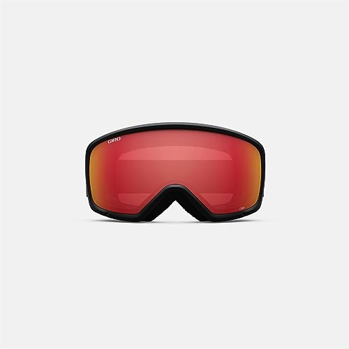 Image of Giro Stomp Kids Ski Goggles - Snowboard Goggles for Youth, Boys & Girls - Black Wordmark Strap with Amber Scarlet Lens
