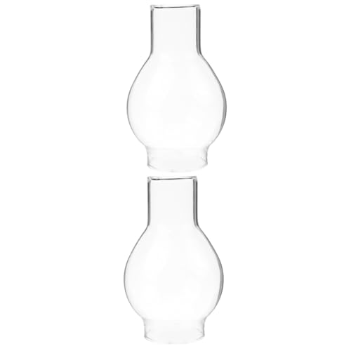 STOBAZA 2pcs Glass Candle Holder Sleeve Open Ended Tube Shade for Romantic Decor for Weddings and Parties Transparent Candle Cover for Soft Flame