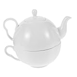 Design anglais : doté d'un design de théière anglaise classique, cet ensemble apporte une touche de charme britannique à votre heure du thé, théière à tasse à thé, théières en céramique pour le thé
