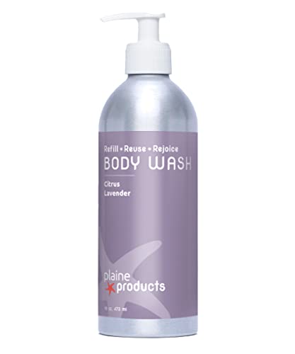 Plaine Products Eco-Friendly Body Wash - Citrus Lavender - Sulfate/Paraben/Phthalate Free, 16oz (Refillable Aluminum Bottle with Pump) image 3