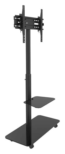 Soporte móvil para TV con ruedas y ajuste de altura miniatura 1