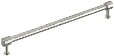 Signature Hardware 954060-O-1258 Lazzara 12-5/8 Inch Center to Center Hammered Bar Cabinet Pull - Satin Nickel
