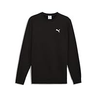 PUMA Men's Essential Crew Fleece, Black, 3XL