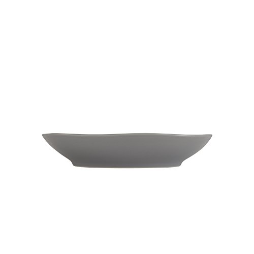 Fortessa Vitraluxe Dinnerware Heirloom Matte Finish Coupe Pasta Bowl 9-Inch, Smoke, Set of 4