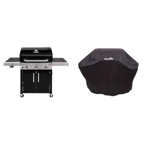 Char-Broil Performance Series 340B - 3 Brenner Gasgrill mit Seitenbrenner, schwarz & 140766 Wetterschutzhaube