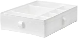 I-K-E-A SKUBB Storage Organizer Box With Compartments For Clothes Laundry Wardrobe White 44x34x11 cm + Free Mobile Phone Holder Stand