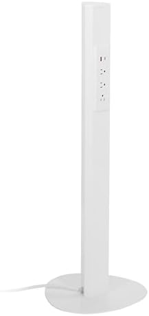Office Star Power Anywhere Freestanding Station for USB Type-A and C, and 3 A/C Outlets, White