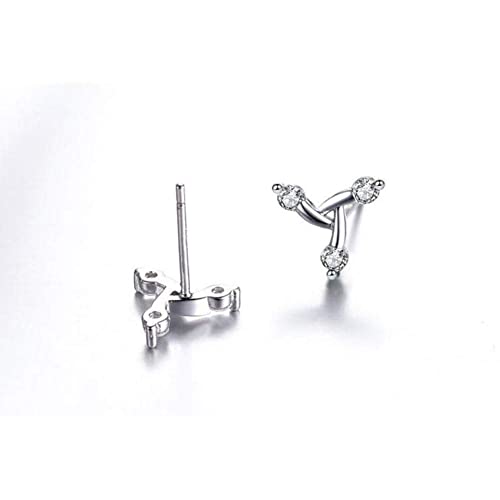 Boucles d'oreilles anti-allergie en argent et cristal pour femme - 2