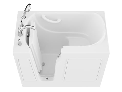 ANZZI Tubs Series Wide Opening Door Left Drain Quick Fill Walk-In Soaking Tub in White Finish 26 in. x 46 in. | AMZ2646LWS - Image 3