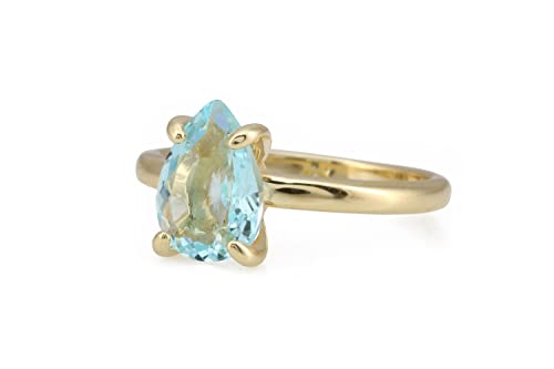 Bague topaze novembre en or 14k pour femme améthyste