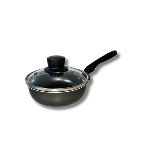 Frigideira Ovo Antiaderente Pequena C/tampa Vidro 12 Cm (Grafite Black)