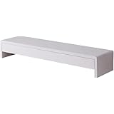 SLLS モニタースタンド 木製 引き出し付き 大容量収納 キーボード収納対応 ノートパソコン台 卓上ラック 組み立て簡単 デスク整理用 オフィス / 家庭適 自然木目インテリア