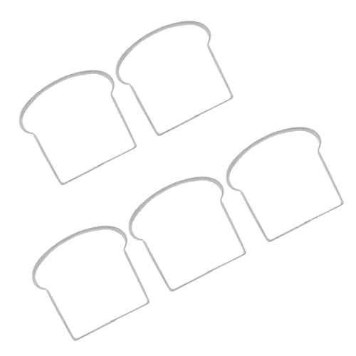 HIAKDOFT 5 pièces Forme de Toast Acier Inoxydable Moules à Biscuits pour Pâtisserie DIY Découpeurs pour Biscuits Fruits et Sandwichs Outils de Cuisine Polyvalents