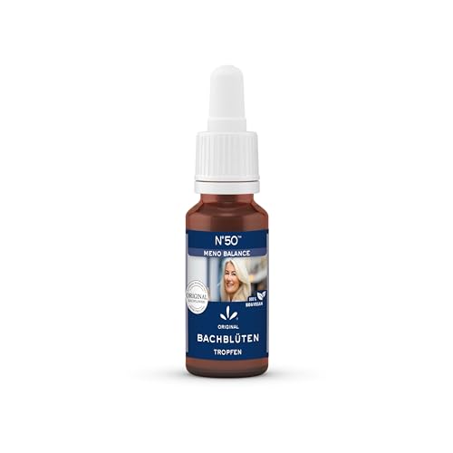 Lemon Pharma Bio Bachblüten Tropfen N°50 Meno – Emotionale Balance & Wohlbefinden in den Wechseljahren – für innere Ruhe, Gelassenheit & Stabilität – vegan, 20 ml