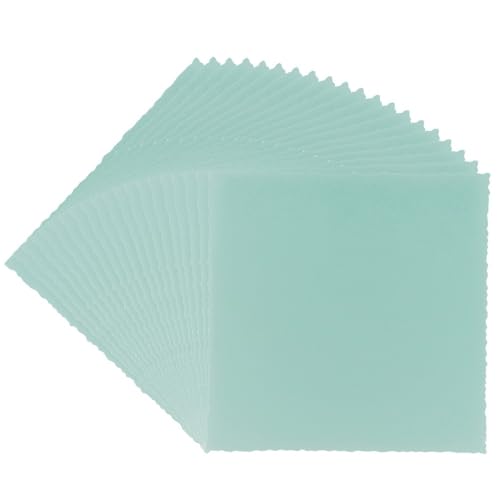 Ideen mit Herz Transparentpapier Aufleger | mit Büttenrand | 14 cm x 14 cm | 130 g/m² | 20 Blatt (mint)