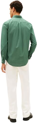 Tommy Hilfiger Chemise Homme Flex Poplin Micro Regular Fit, Vert (Ornamental Green/Allover), L