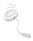 「VGP 2025受賞」Baseus 充電ケーブル 巻き取り式 USB-C ケーブル 急速充電 100W 5A PD対応 絡まない コンパクト リール式 iPhone16/15 Galaxy iPad Pro MacBook Pro 対応 Free2Pull 最大長さ2m (ムーンホワイト)