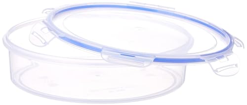 Image of Aristo Lock & Fresh 1000 Plastic Storage Container For Storing grains, pulses, rice, wheat etc Set of 3-1300 ML, Transparent Clear (22 (D) x 6.5 CM)