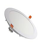 LEDUNI ® Downlight Panel LED Redondo 20W Circular 2000LM Color Blanco Frío 6000K Angulo 120 IP40 OPAL Aluminio 225 * 12Hmm Dimension de corte 205mm