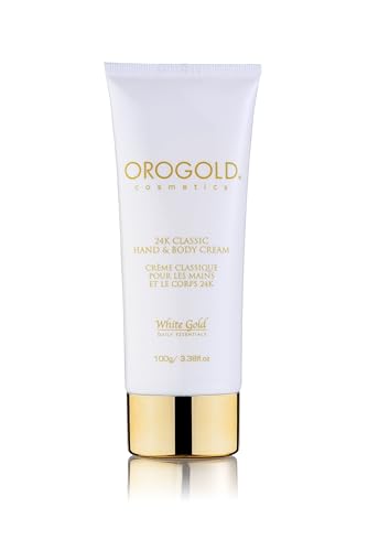 Orogold White Gold Hand & Body Cream - with Argan Oil & Aloe Vera - 3.38 Oz