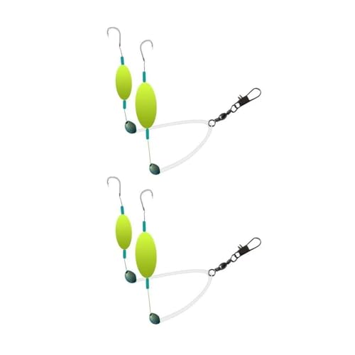 QSTDGVPW 2Pcs Pompano Rigs for Surf ing Saltwater Gear Tackle Easy to Use for 3.5-9 kg Accessories Double Circle Hook