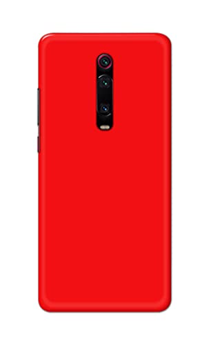 Image of Printed Hard Back Cover Case for Mi Redmi K20 | Redmi K20 Pro Back Cover (Plain Red) -1803