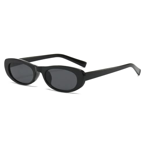 Lunettes de soleil de luxe femme oeil de chat ovales noir protection solaire vintage