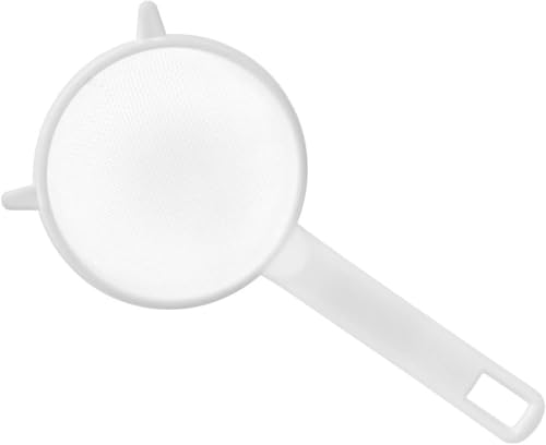 Chef Aid 7cm Wide Nylon Mesh Plastic Strainer in White-Ideal for Draining Straining and Washing Fruits Vegetables Salads and More- BPA FREE Dishwasher Safe