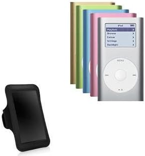 BoxWave Funda compatible con iPod Mini (6GB) - Brazalete deportivo, brazalete ajustable para entrenamiento y correr, color negro azabache