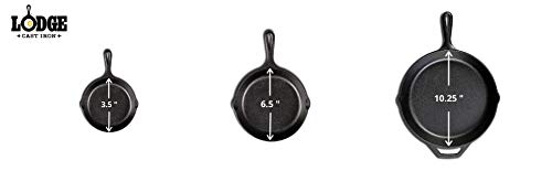 Lodge Seasoned Cast Iron Cookware Set. 2 Piece Skillet Set. (10.25 inches and 6.5 inches) Main Image