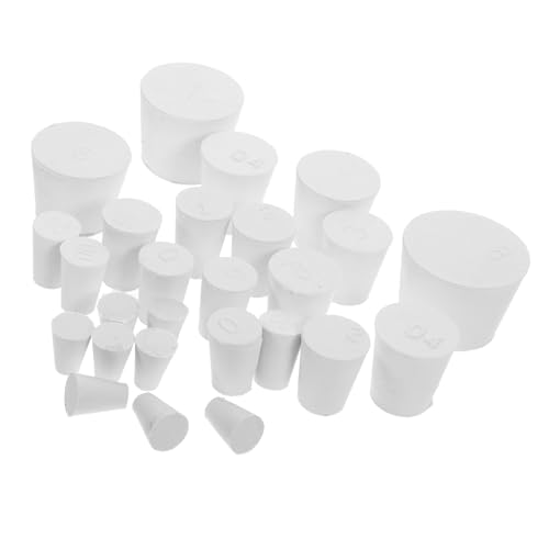 SOLUSTRE 26pcs Solid Rubber Stopper Rubber Plugs for Test Tube Test Tube Sealing Stopper Test Tube Rubber Stopper Flask Stoppers Test Tube Stoppers Flask Sealing Stopper Flask Plugs