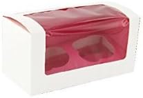 PacknWood 209BCKF2 Pink Cupcake Box With Window