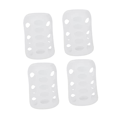 Beatifufu 4pcs Silicone Baby Bottle Cover Anti-Slip Shockproof Feeding Bottle Sleeves Soft and Protective 3.34 * 2.24 * 2.24inch