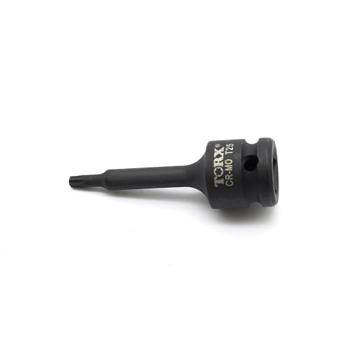 TMAX T25 3" Torx Star 6 Point Black Impact Bit Socket 1/2" Square Drive