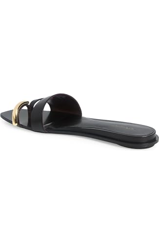 Tory Burch Women's Nappa Leather Pierced Slides, Perfect Black/Gold2