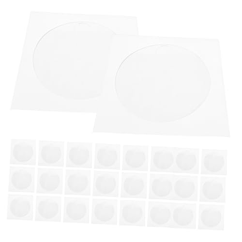 OSALADI 100 Piezas Fundas de Papel para CD DVD Sobres Protectores Resistentes para Almacenamiento Seguro Organizador Práctico para Oficina Hogar y Escuela Evita Arañazos y Polvo