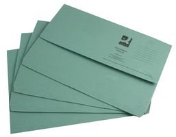Portfele na dokumenty, A4/Foolscap, 50PK GRN, dokumenty pa i dokumenty biurowe materiały eksploatacyjne, 50 sztuk w opakowaniu - KF23012