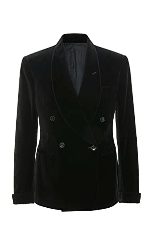 Costume à double poitrine en velours homme pour résoudre le manque d'élégance de votre veste de Noël