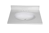 Fine Fixtures Cultured Marble Composite Bathroom Sink Top - Fits Standard 24” Vanity | Elegant and Durable Bathroom Sinks for Modern Homes - Upgrade Your Space - Perfect for Any Bathroom Design