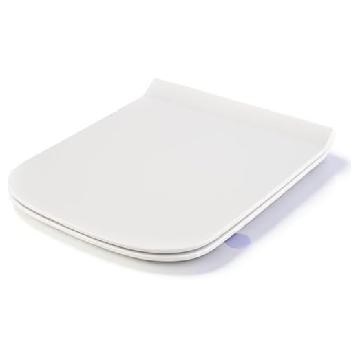 SREWOHS PRO Toilettendeckel mit Absenkautomatik Eckig Form, Slim Klodeckel Duroplast, WC-Sitz mit Schnellverschluss, Klobrille mit Quick-Release-Funktion, Toilettensitz Leicht zu Reinigen, Weiß