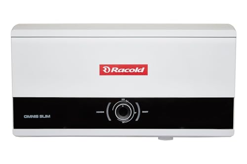 Image of RacoldOmnis Slim 15L Horizontal Energy Efficient Storage Water Heater (Geyser) With Free Standard Installation & Pipes |Italian Design| Shower Ready Indicator | Suitable For High Rise Buildings