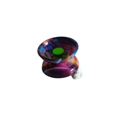 SC Fine Printed High Speed Metal one Piece YoYo Spinner Toy with Roller Bearing Axle (Colour May Vary)