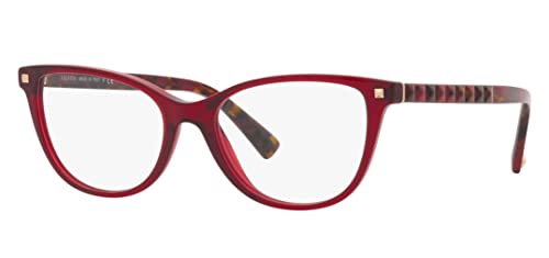 Catálogo para Comprar On-line Frame Rojo disponible en línea para comprar. 49 Valentino VA3069 - 5115 Marco de anteojos transparente rojo con lente DEMO 52 mm, Rojo transparente, 52 mm