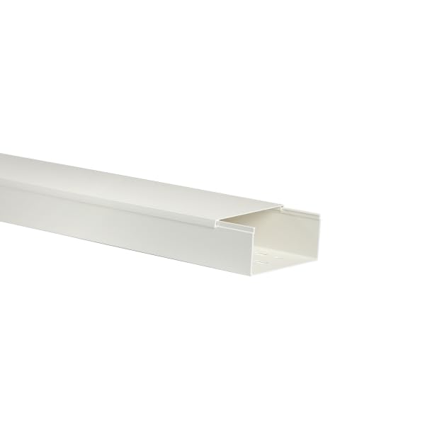 Goulotte électrique 90x40mm, 2m, Blanc, Lot de 12