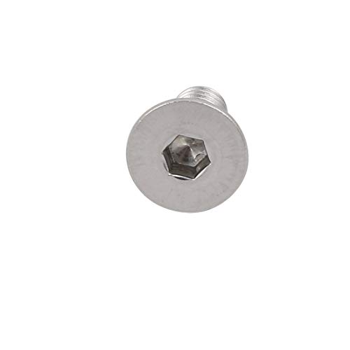 Sourcingmap 1/4-20 x 5/8" 304 Stainless Steel Flat Head Hex Socket Cap Screw 10pcs, Silver - Image 3